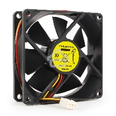 Вентилятор для корпуса Gembird FANCASE/BALL-3100 черный, 80 мм, 3100 об/мин, 38.65 дБ, 3 pin