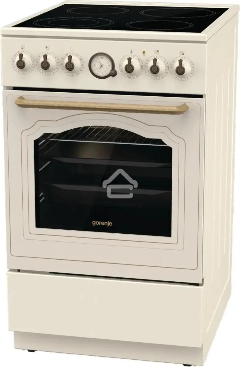 Плита электрическая Gorenje GECS5B70CLI бежевый, конфорок 4 электрических, духовка 70 л, 50 см x 85 см x 59.4 см