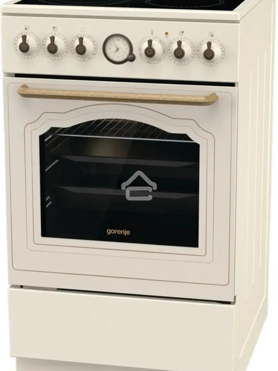 Плита электрическая Gorenje GECS5B70CLI бежевый, конфорок 4 электрических, духовка 70 л, 50 см x 85 см x 59.4 см