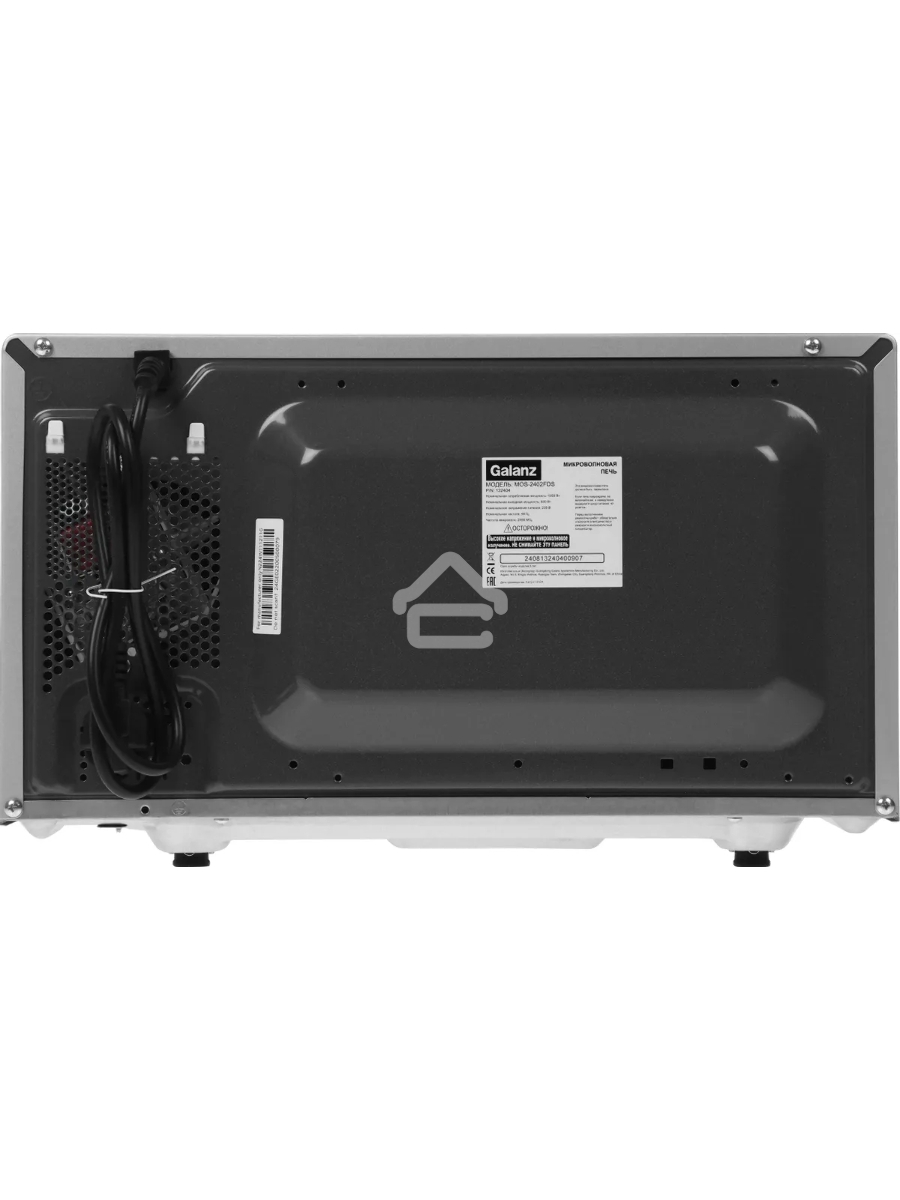 Микроволновая печь Galanz MOS-2402FDS серебристый/черный, 20 л, 800 Вт, переключатели - кнопки/поворотный механизм