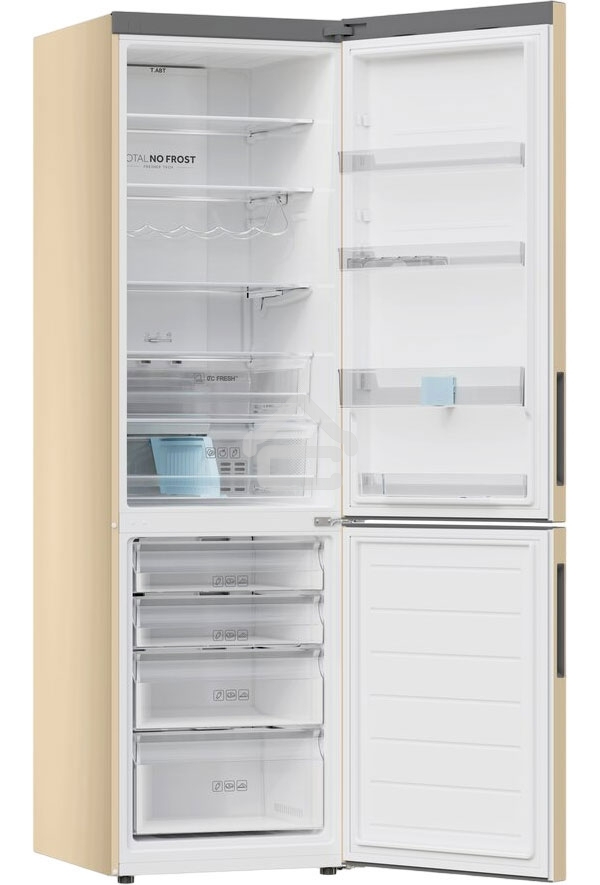 Холодильник Haier C2F637CGGU1 золотистый, двухкамерный, 278/108л, морозилка снизу, No Frost