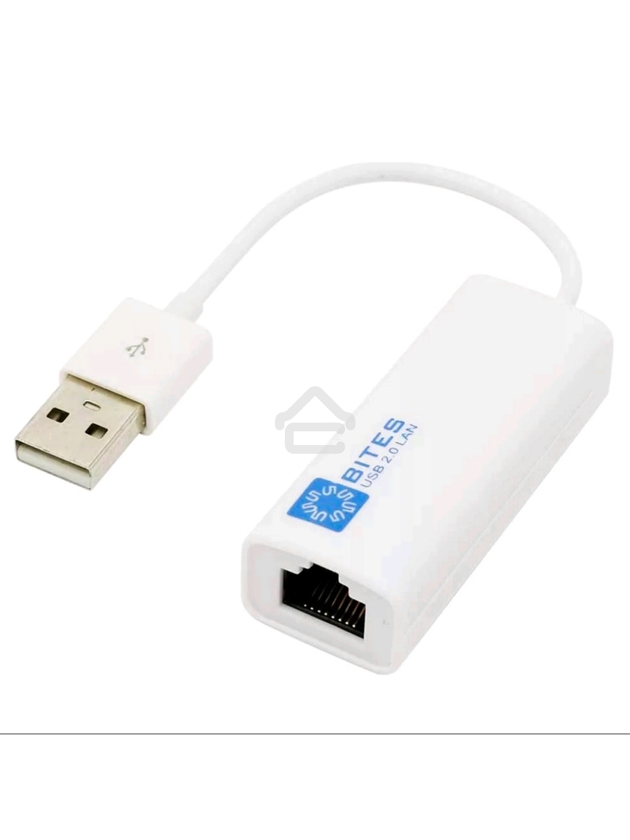 Адаптеры USB Ethernet 5bites Кабель-адаптер 5bites UA2-45-02WH USB2.0 -> RJ45 10/100 Мбит/с, 10см