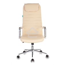 Кресло руководителя Бюрократ KB-9N/ECO/OR-12 бежевый, сиденье бежевый, искусственная кожа, крестовина хром, колеса черный
