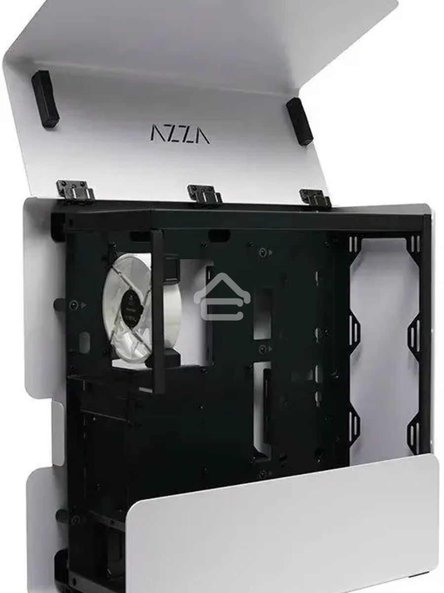 Компьютерный корпус Azza Cast белый без БП ATX 3x120mm 2x140mm 2xUSB3.0 audio bott PSU