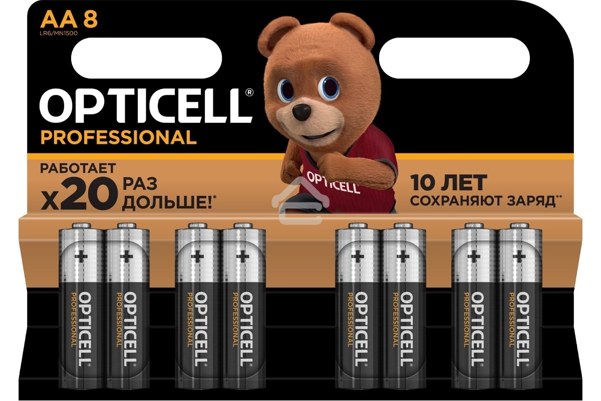 Батарея Opticell Professional AA AA (8шт) блистер