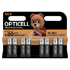 Батарея Opticell Professional AA AA (8шт) блистер