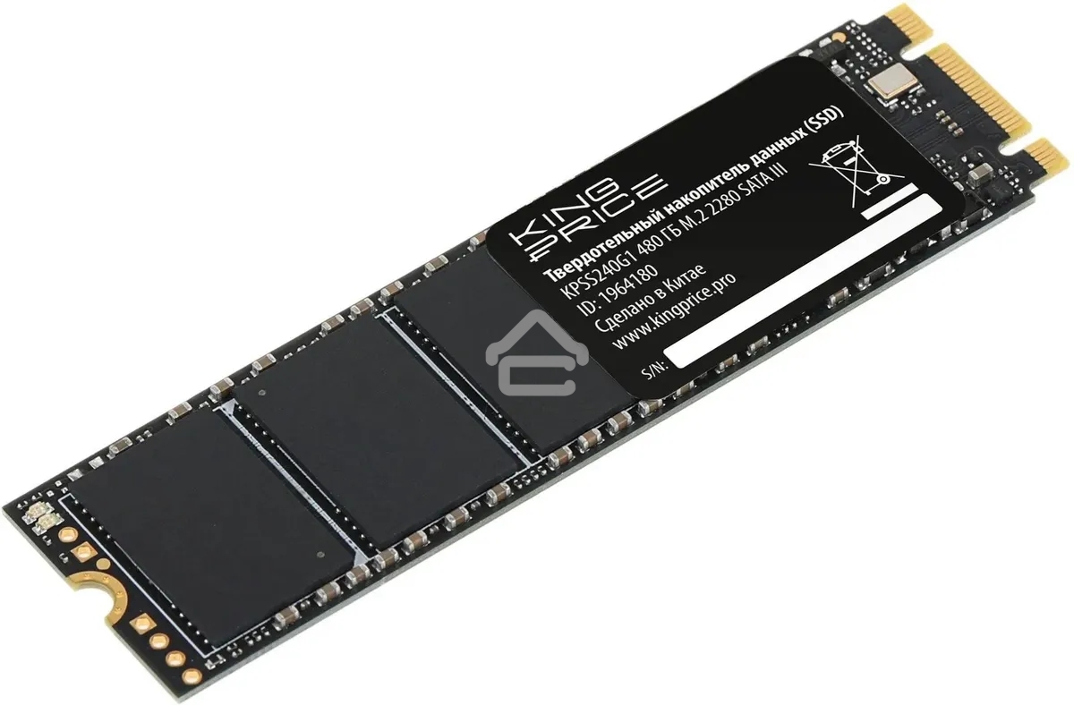 Накопитель SSD KingPrice KPSS480G1, 480Gb, M.2 2280, SATA-III, R/W 540/500