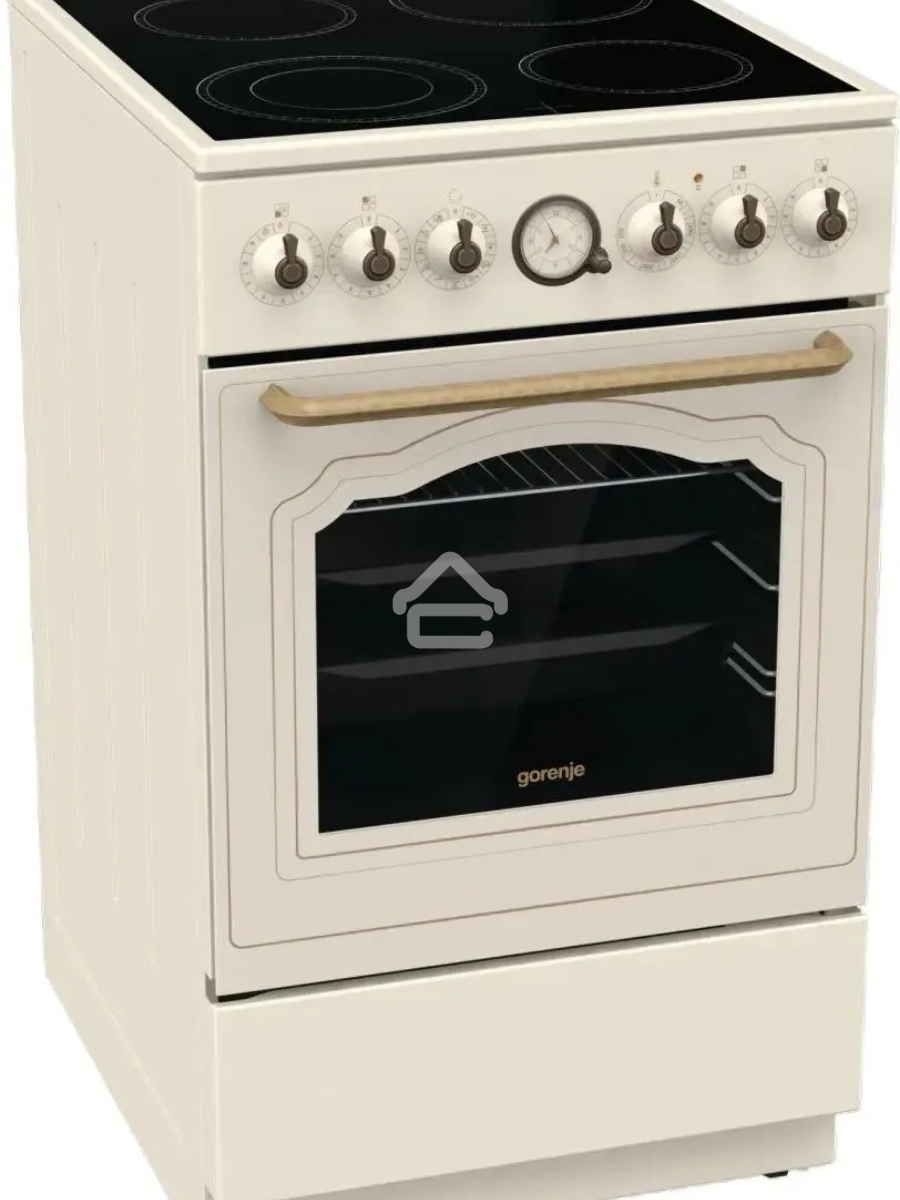 Плита электрическая Gorenje GECS5B70CLI бежевый, конфорок 4 электрических, духовка 70 л, 50 см x 85 см x 59.4 см