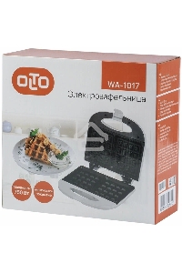 Вафельница OLTO WA-1017 750 Вт, антипригарное покрытие, защита от перегрева, белый