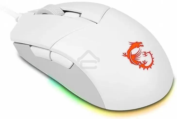 Мышь проводная MSI Clutch GM11 белый, 5000 dpi, USB, кнопки - 6