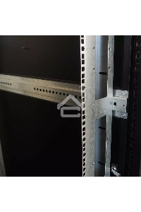 Шкаф серверный напольный 42U (800  1000) двойные перфорированные двери 2 шт., цвет черный