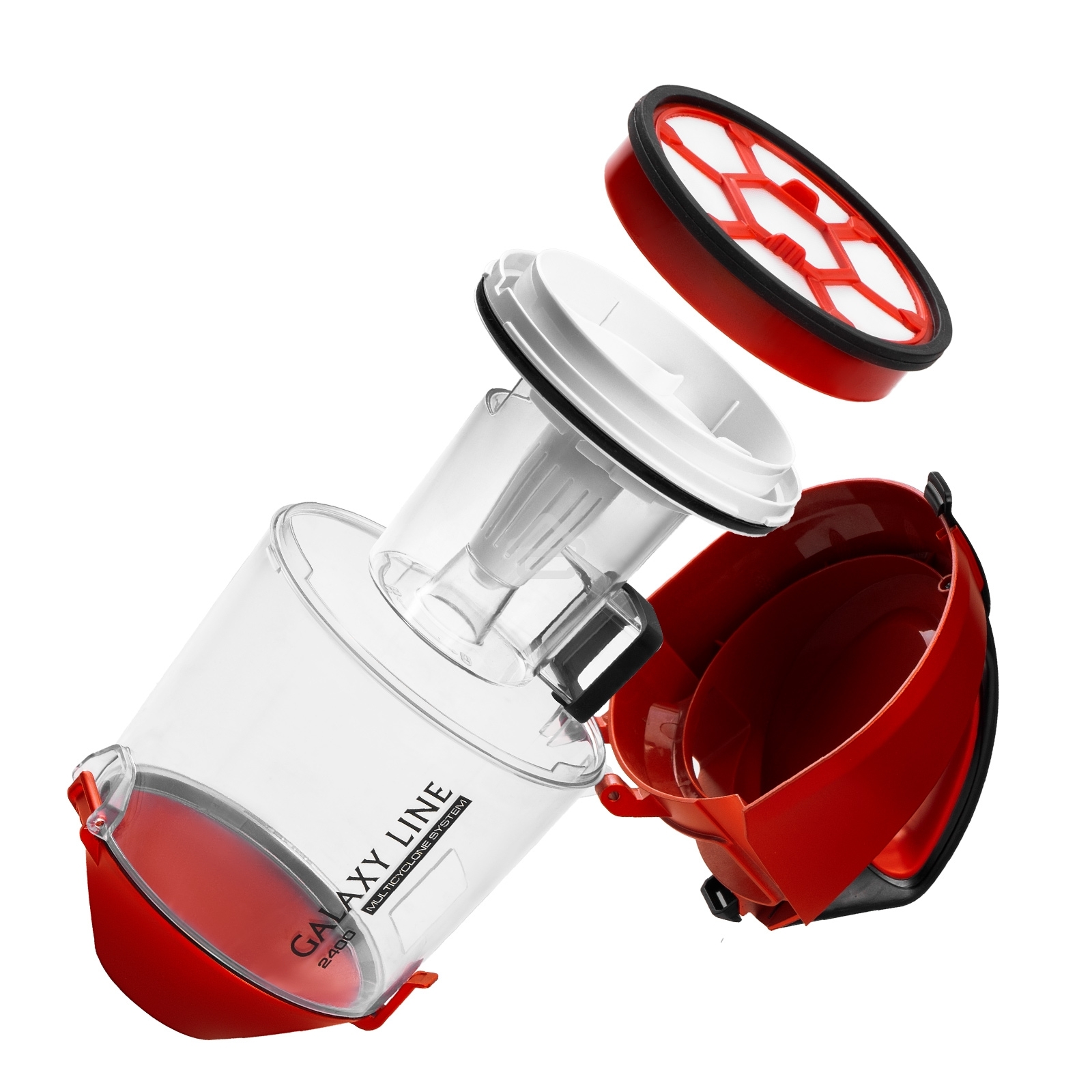 Пылесос Galaxy Line GL 6224 красный/черный, 300/2400 Вт, уборка сухая, пылесборник контейнер, 2 л