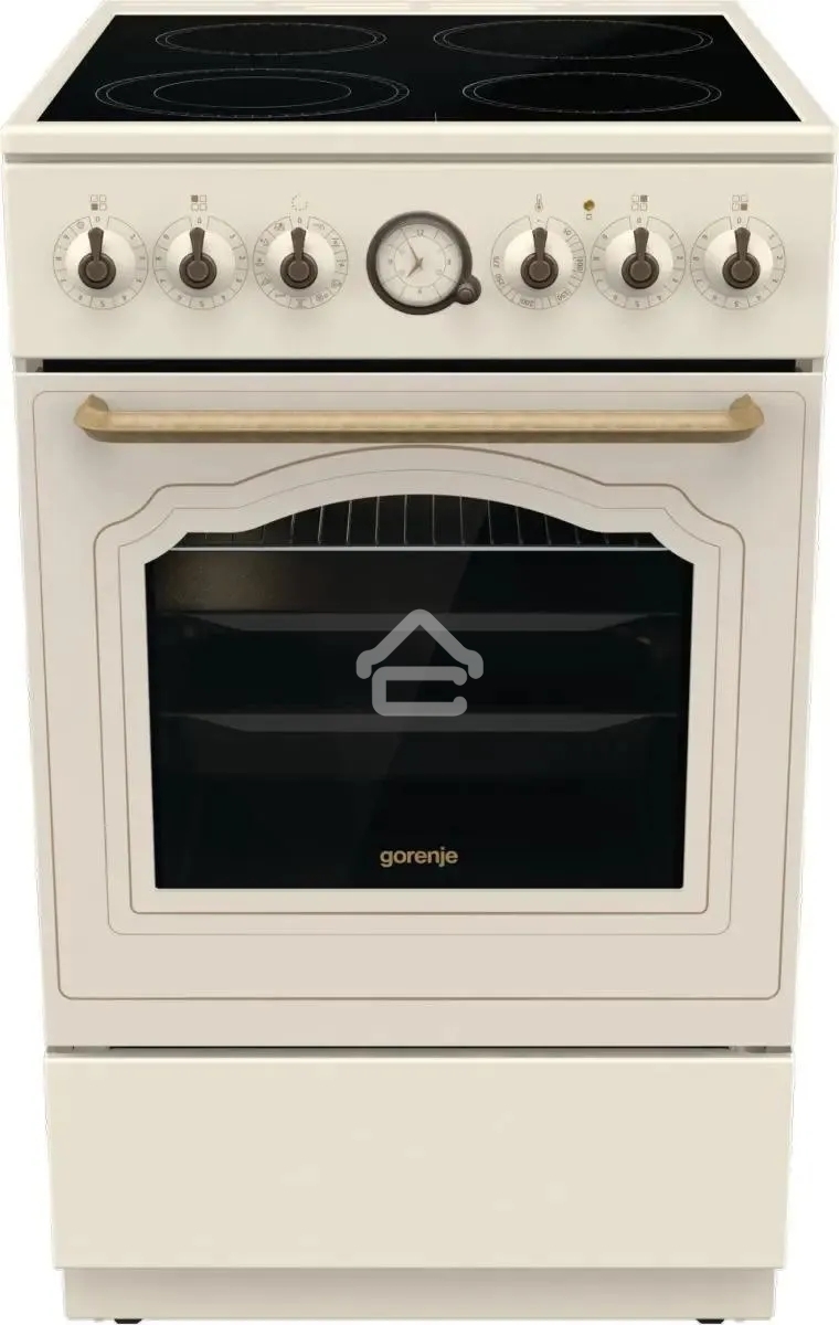 Плита электрическая Gorenje GECS5B70CLI бежевый, конфорок 4 электрических, духовка 70 л, 50 см x 85 см x 59.4 см