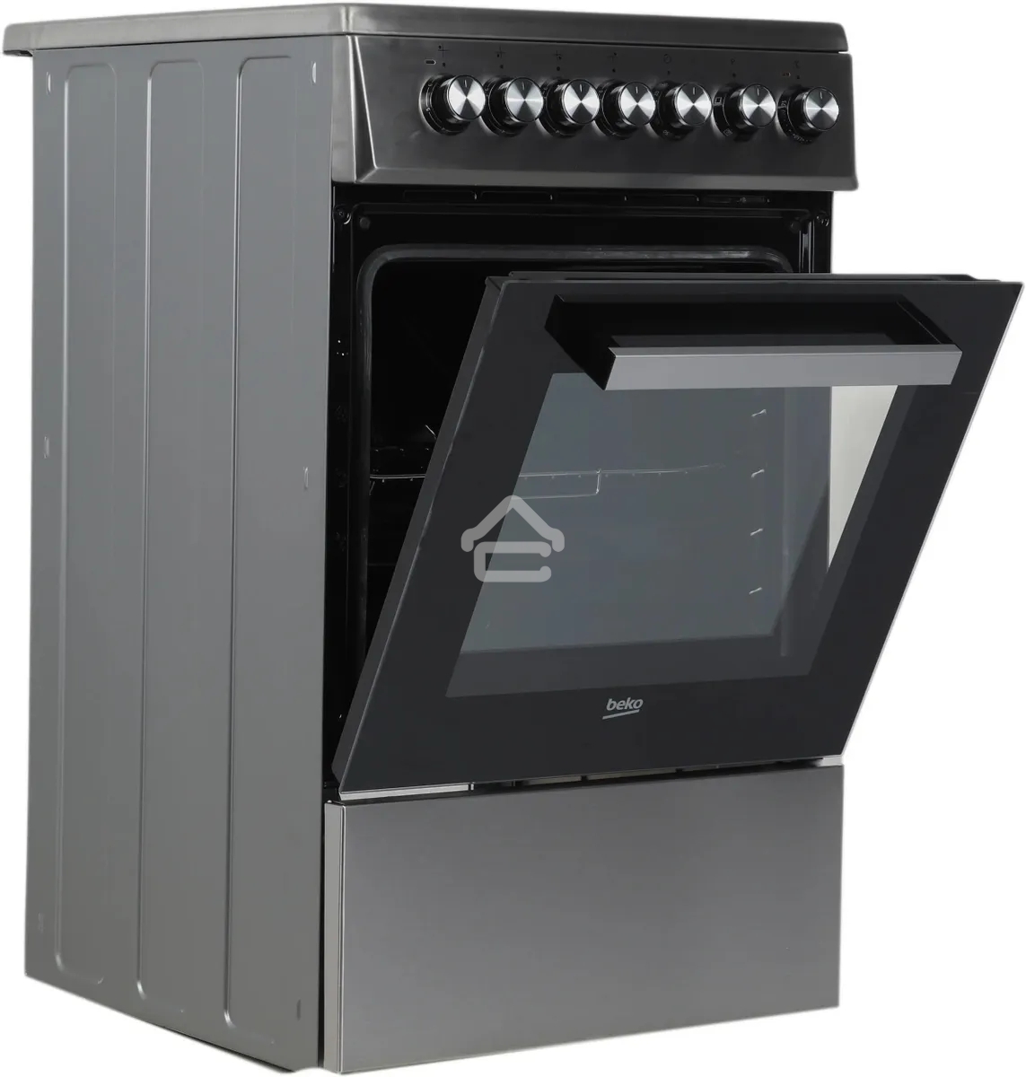 Плита электрическая Beko FSS57100GX серебристый, конфорок 4 шт, духовка 60 л, 50 см x 85 см x 60 см