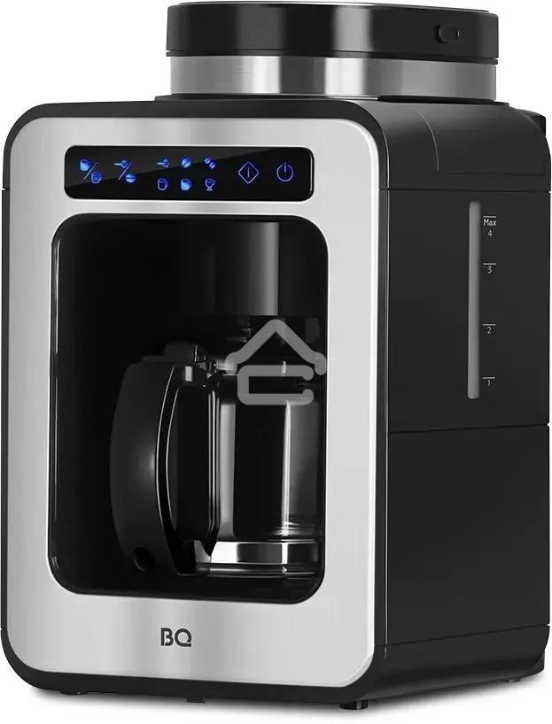 Кофеварка капельная BQ CM7000 черный/стальной, исп. кофе - зерновой/молотый, 0.6 л, 600 Вт