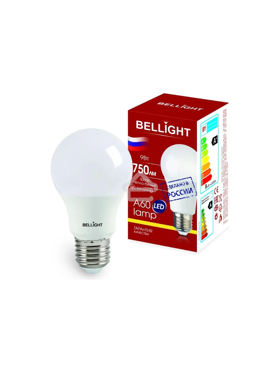 Лампа светодиодная Bellight LED 9 Вт Е27 220 3000 К 750 Лм