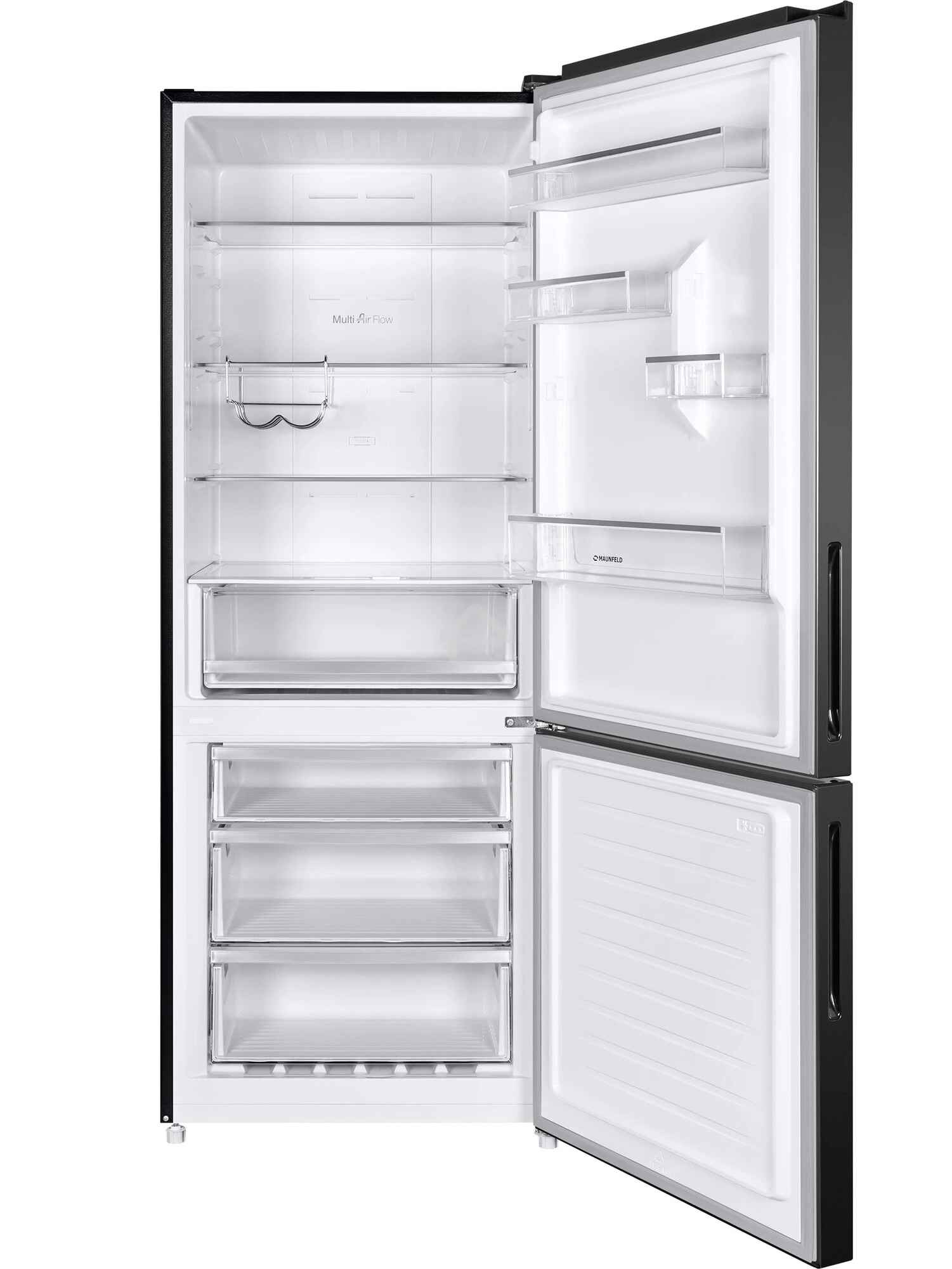 Холодильник Maunfeld MFF1857NFSB черный мат. инвертер двухкамерный 336/117л морозилка снизу