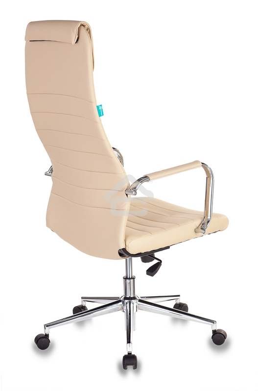 Кресло руководителя Бюрократ KB-9N/ECO/OR-12 бежевый, сиденье бежевый, искусственная кожа, крестовина хром, колеса черный