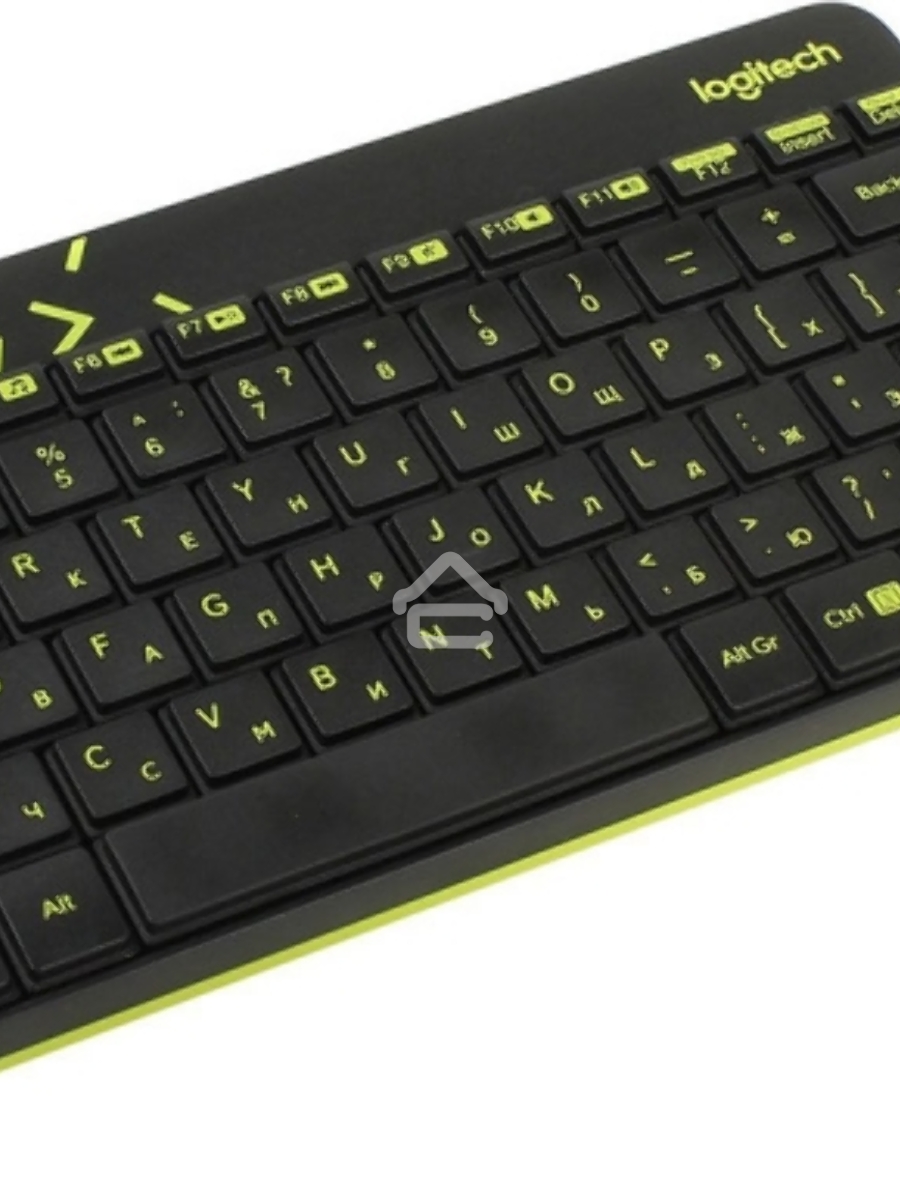 Комплект беспроводной клавиатура+мышь Logitech MK240 Black/Yellow (920-008198)