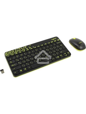 Комплект беспроводной клавиатура+мышь Logitech MK240 Black/Yellow (920-008198)