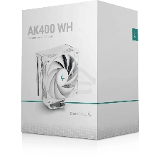 Кулер для процессора DEEPCOOL AK400 WH белый, 120 мм, алюминий/медь, 1850 об/мин, 29 дБ, 4 pin, 220 Вт, 155 мм