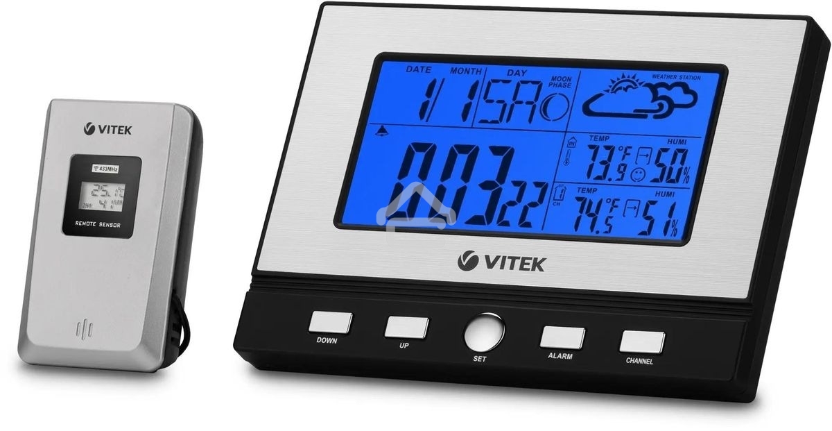 Погодная станция Vitek VT-3533 серебристый/черный