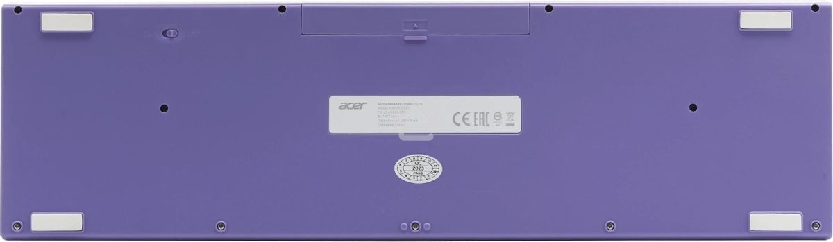 Клавиатура + мышь Acer OCC205 беспроводной USB, 1200 dpi, фиолетовый