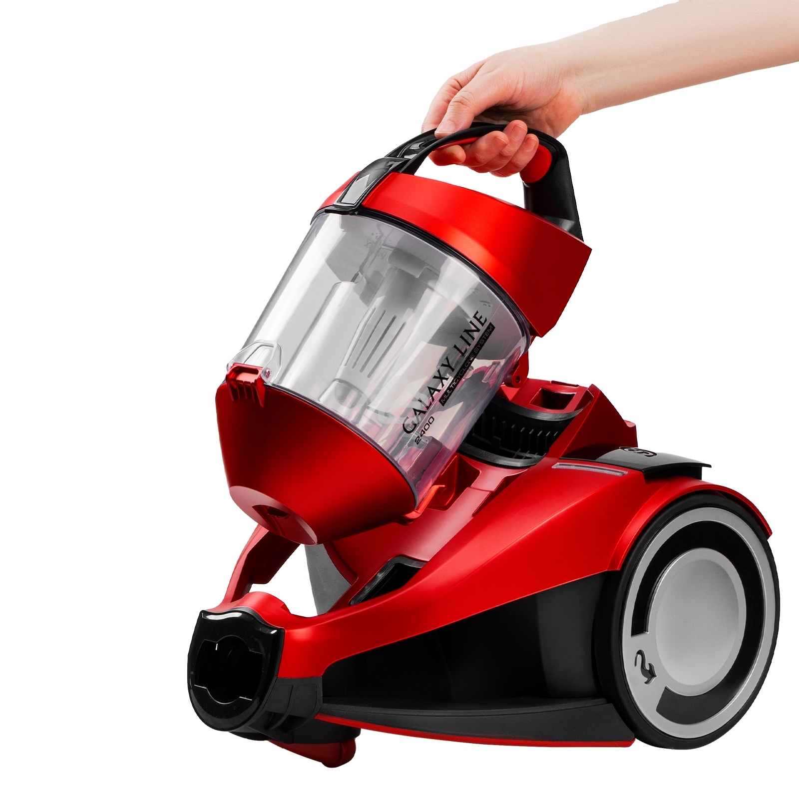 Пылесос Galaxy Line GL 6224 красный/черный, 300/2400 Вт, уборка сухая, пылесборник контейнер, 2 л
