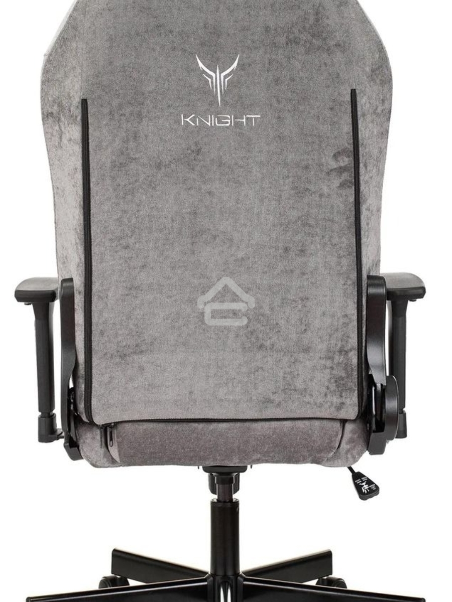 Кресло игровое Knight N1 Fabric серый Light-19 с подголов. крестовина металл