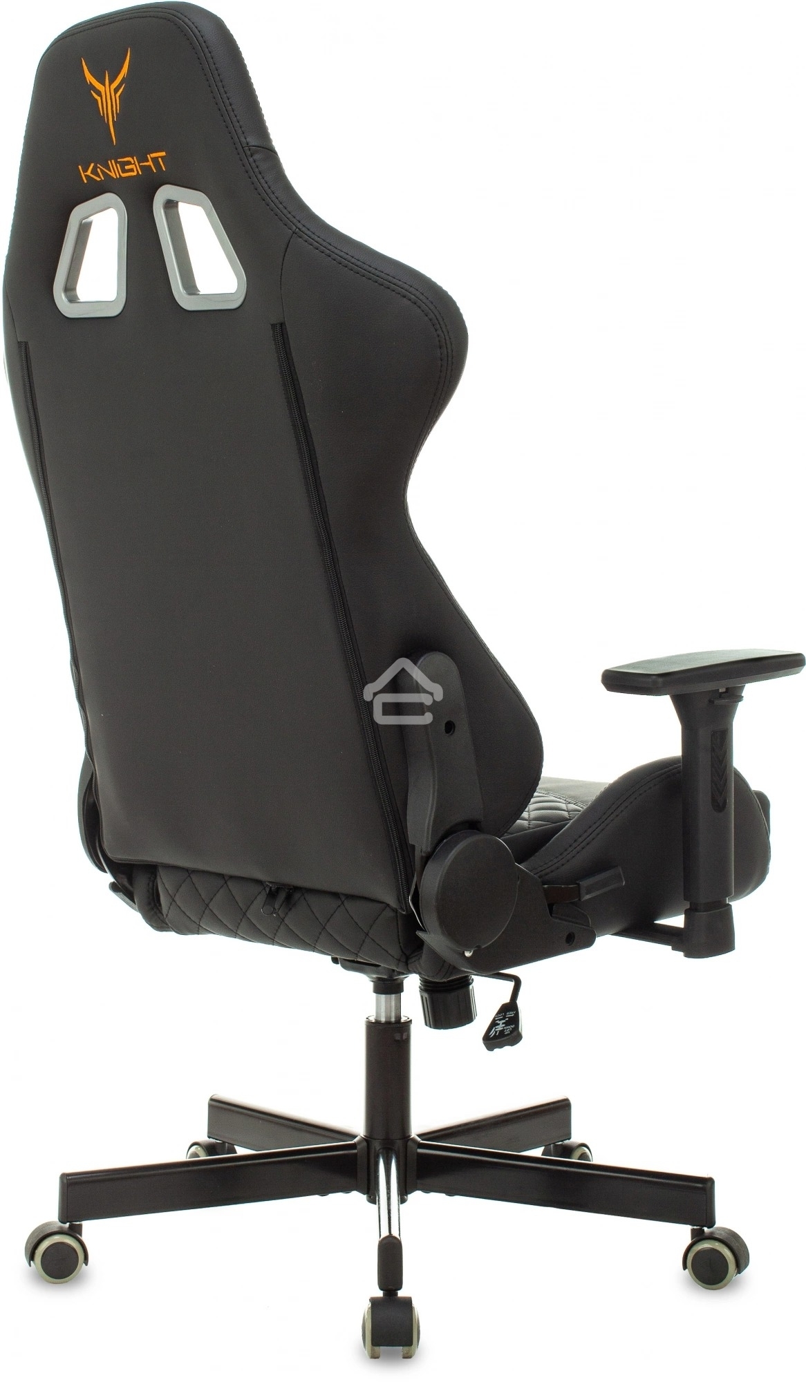Кресло игровое Knight ARMOR черный, ромбик, эко.кожа, с подголовником, крестовина металл
