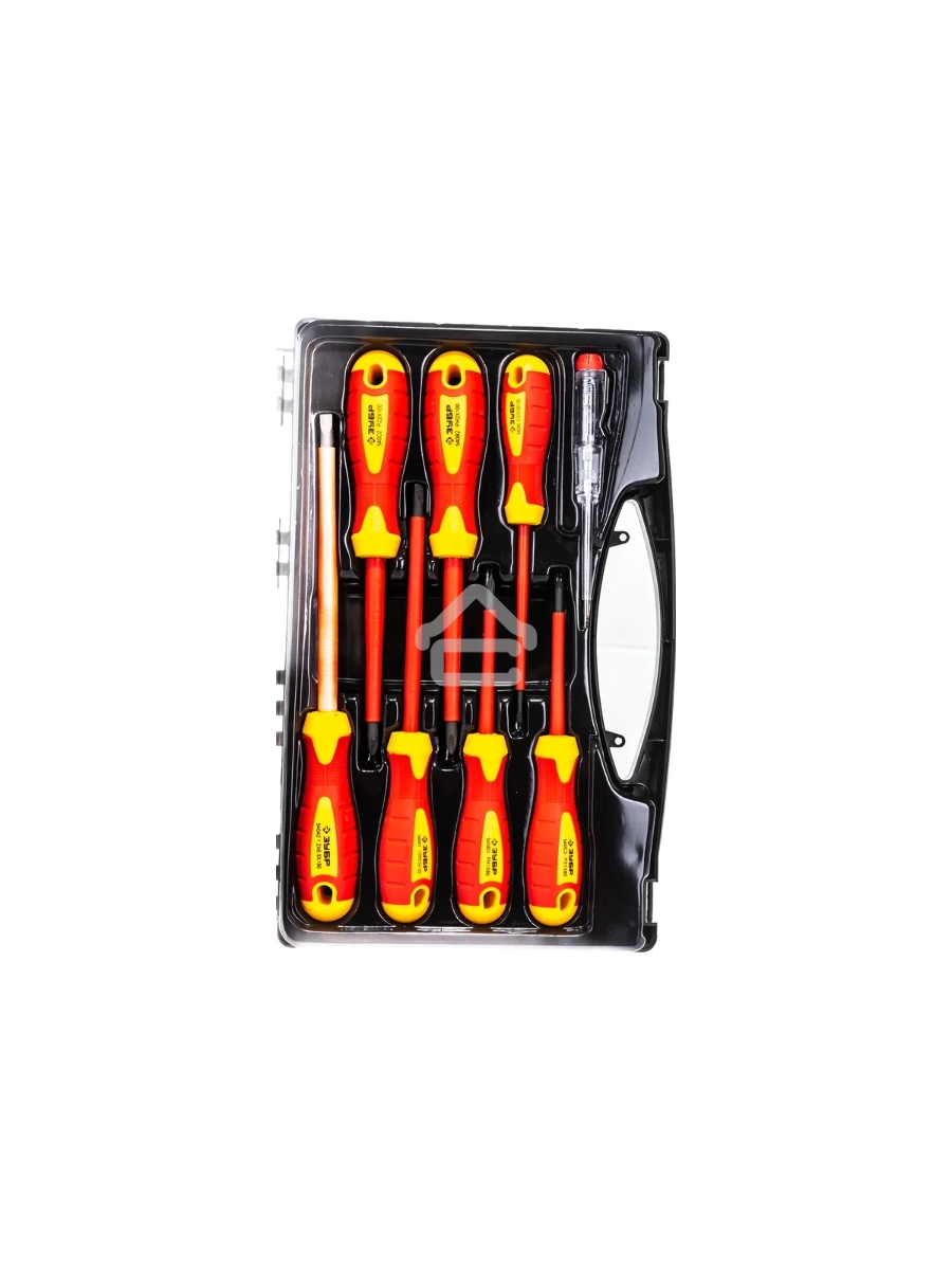 Набор: Отвертки SL 3, 5, 6 / PH 1, 2 / PZ 1, 2, тестер 100-250 В, ЗУБР 