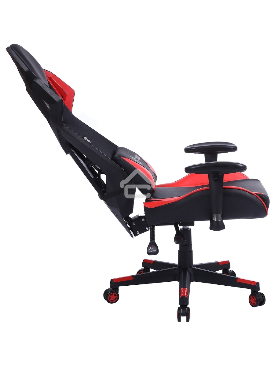 Кресло игровое Cactus CS-CHR-090BLR черный/красный, сиденье черный/красный, эко.кожа/сетка, крестовина пластик, пластик черный