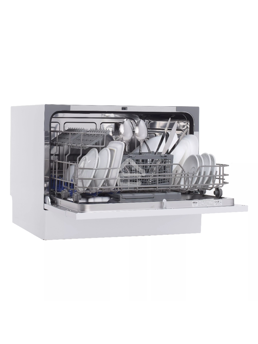 Посудомоечная машина DeLonghi DDW07T Onics, белая, 55 см, 6 компл., 49 дБ, класс A+