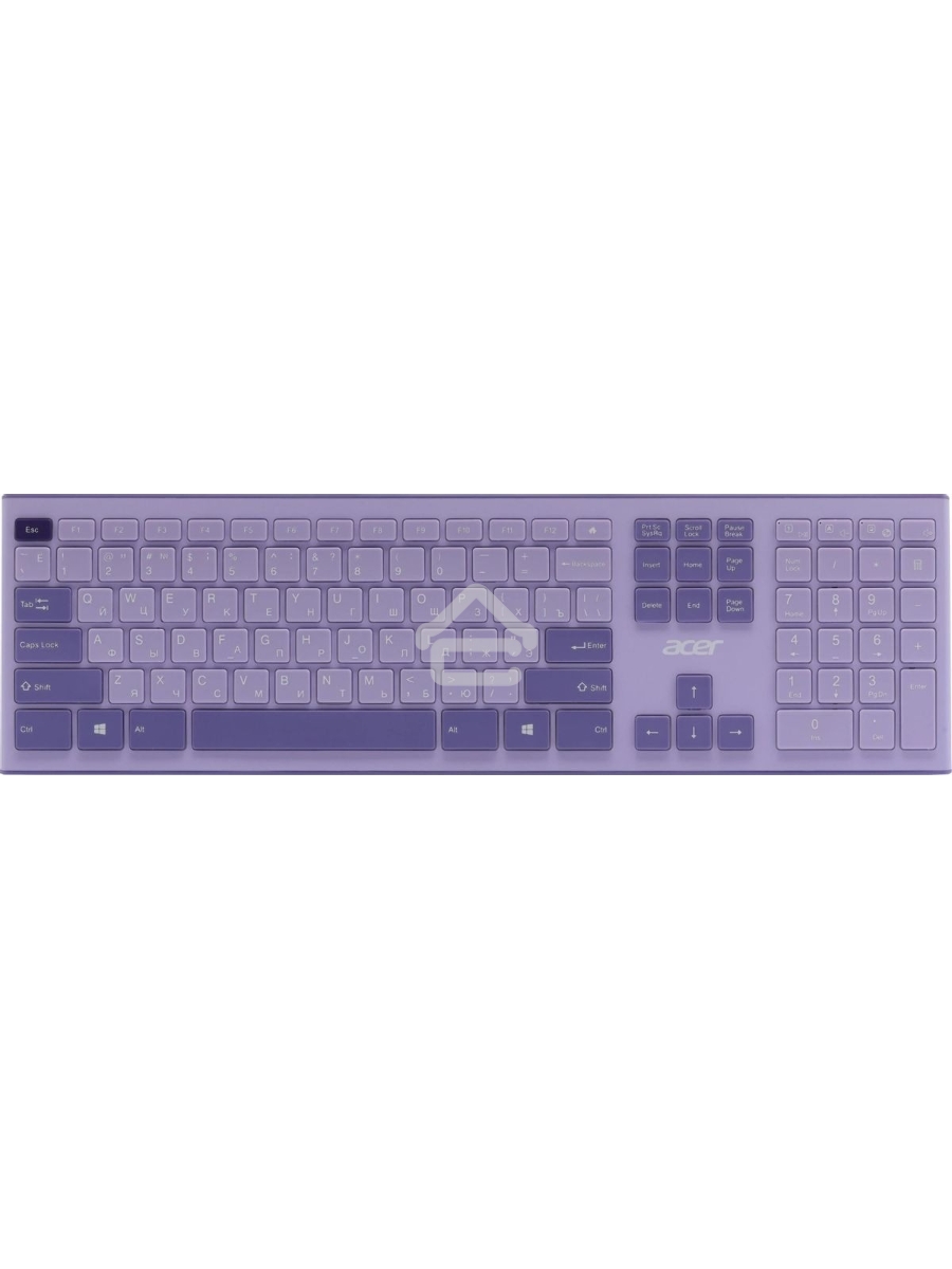Клавиатура + мышь Acer OCC205 беспроводной USB, 1200 dpi, фиолетовый