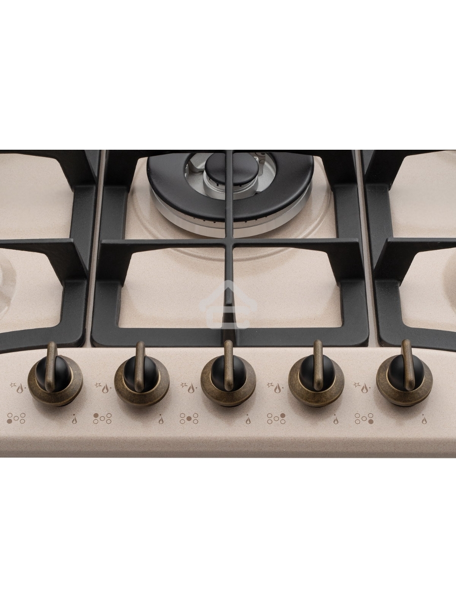 Газовая варочная панель DeLonghi OWF 57 PRO RUS независимая, бежевый