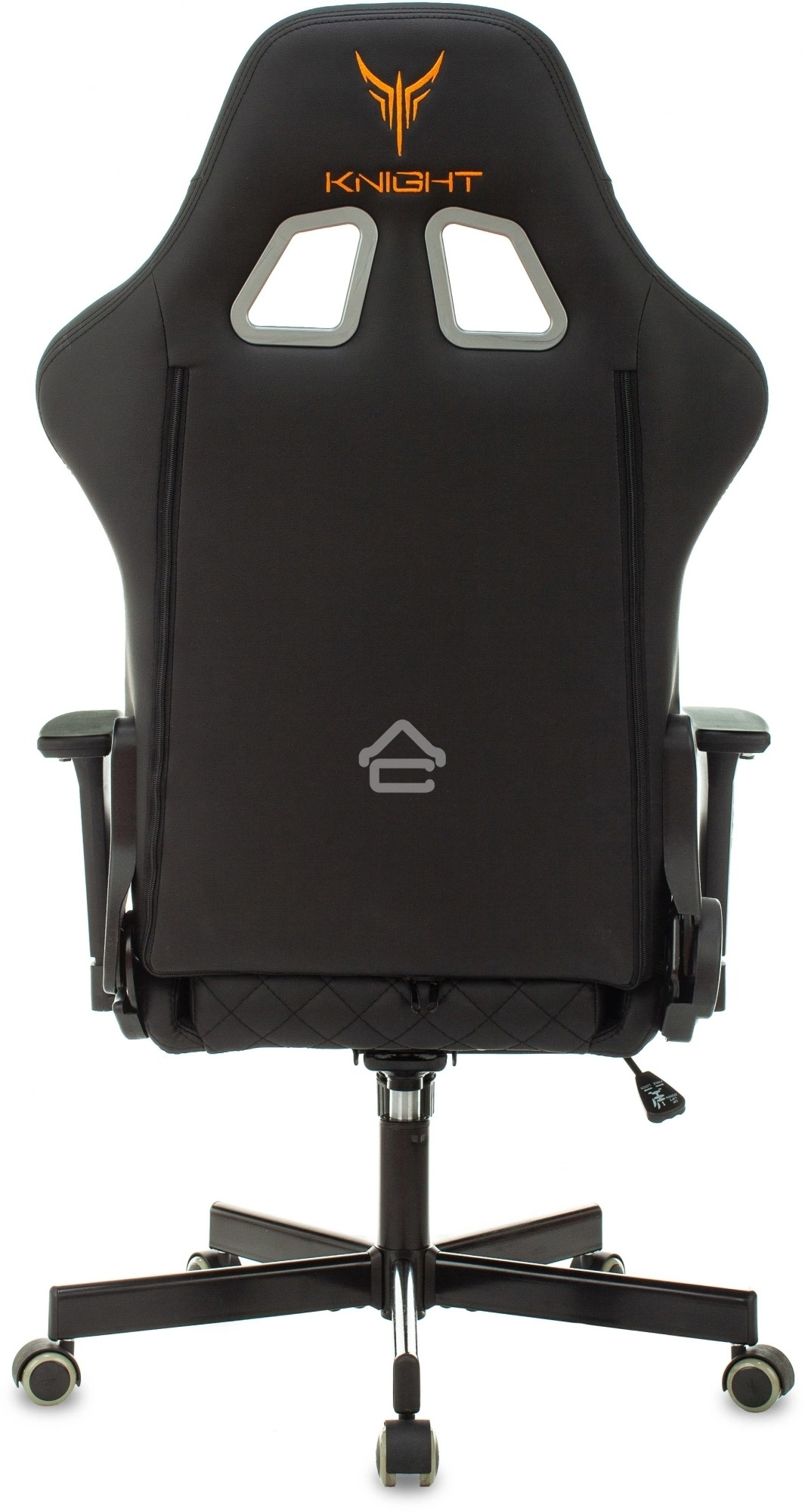 Кресло игровое Knight ARMOR черный, ромбик, эко.кожа, с подголовником, крестовина металл