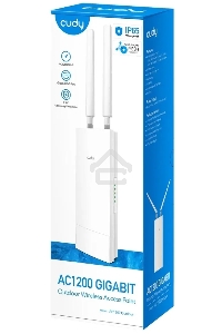 Повторитель беспроводного сигнала Cudy AP1300 Outdoor AC1200 Wi-Fi белый
