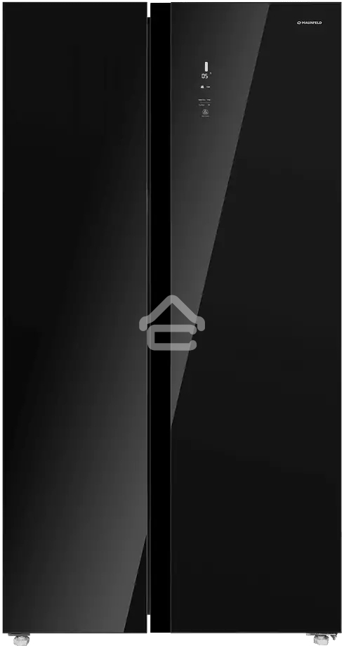 Холодильник Maunfeld MFF177NFB Slim Inverter черный двухкамерный 352/198л морозилка слева, No Frost, Side by Side