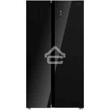 Холодильник Maunfeld MFF177NFB Slim Inverter черный двухкамерный 352/198л морозилка слева, No Frost, Side by Side