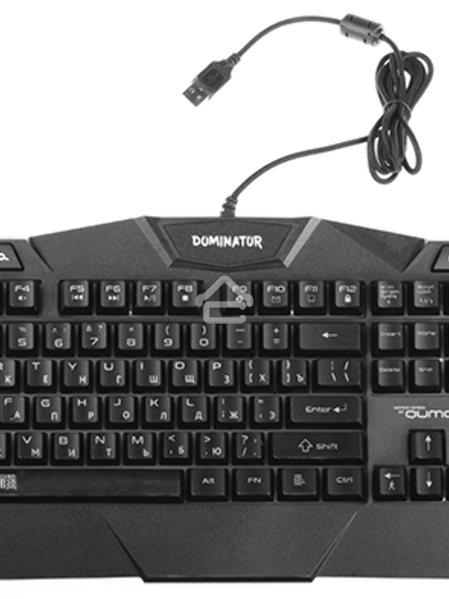 Игровой набор Qumo Dominator K66/M83, кл-ра проводная, 104+8 клавиш, подсветка радужная, мышь проводная, оптическая, 4 цвета, 1200/1600/2400/3200 dpi
