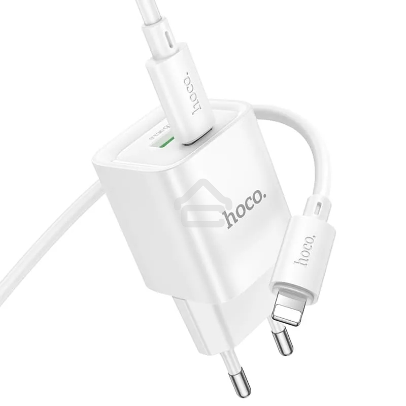 Сетевое зарядное устройство HOCO C147Aai 1USB+1Type-C 3.0A QC3.0 PD 20W, White