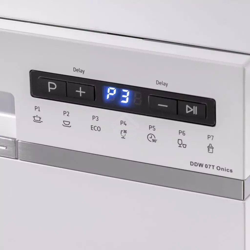 Посудомоечная машина DeLonghi DDW07T Onics, белая, 55 см, 6 компл., 49 дБ, класс A+