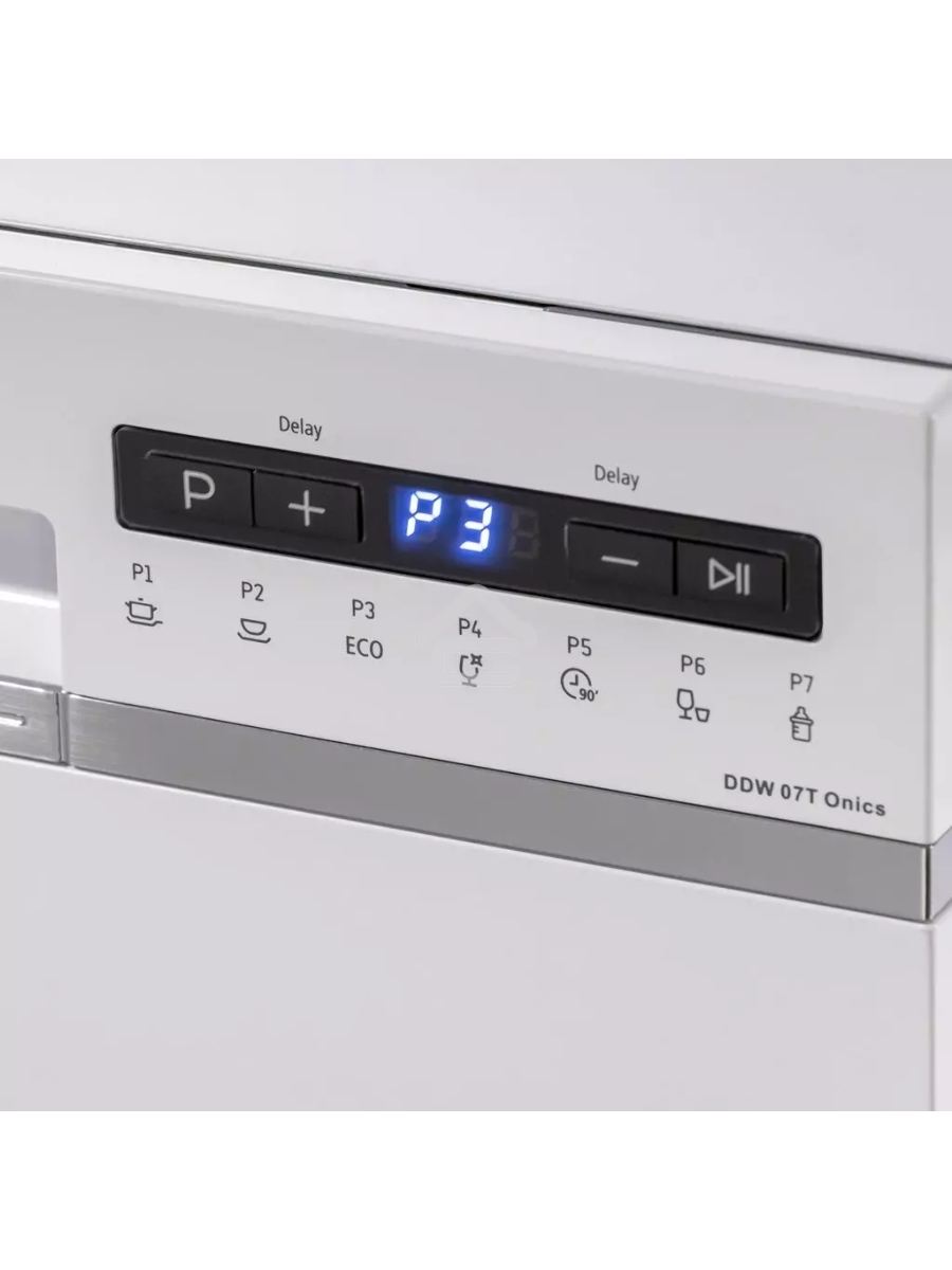 Посудомоечная машина DeLonghi DDW07T Onics, белая, 55 см, 6 компл., 49 дБ, класс A+
