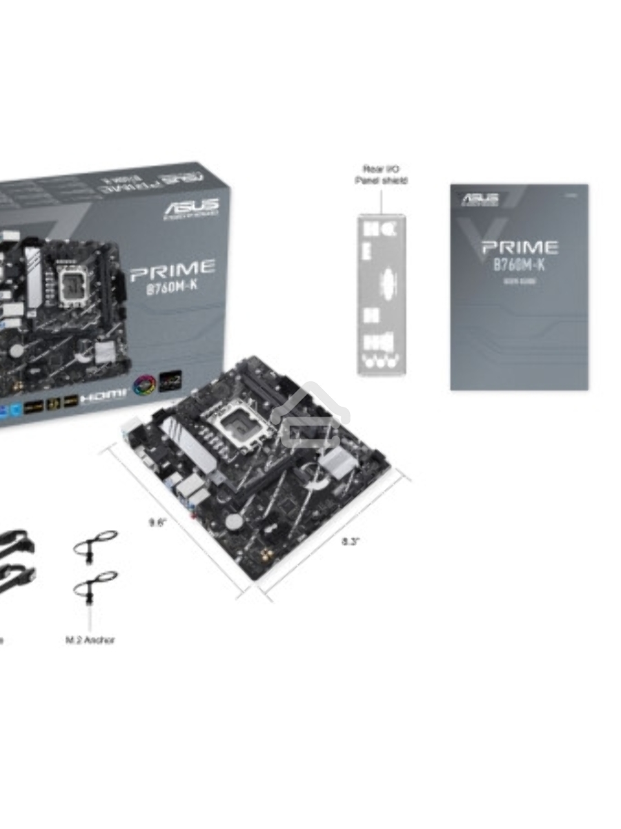 Материнская плата ASUS PRIME B760M-K, LGA 1700, Intel B760, 2xDDR5, 4xSATA, 2xM.2, 1xPCIe 4.0 x16, 2xPCIe x1, 1xHDMI, 1xVGA, 1x 2.5Gb LAN, 2xUSB-A 3.2 Gen 1, 2xUSB-A 2.0, 3x3.5 мм, 7.1, mATX