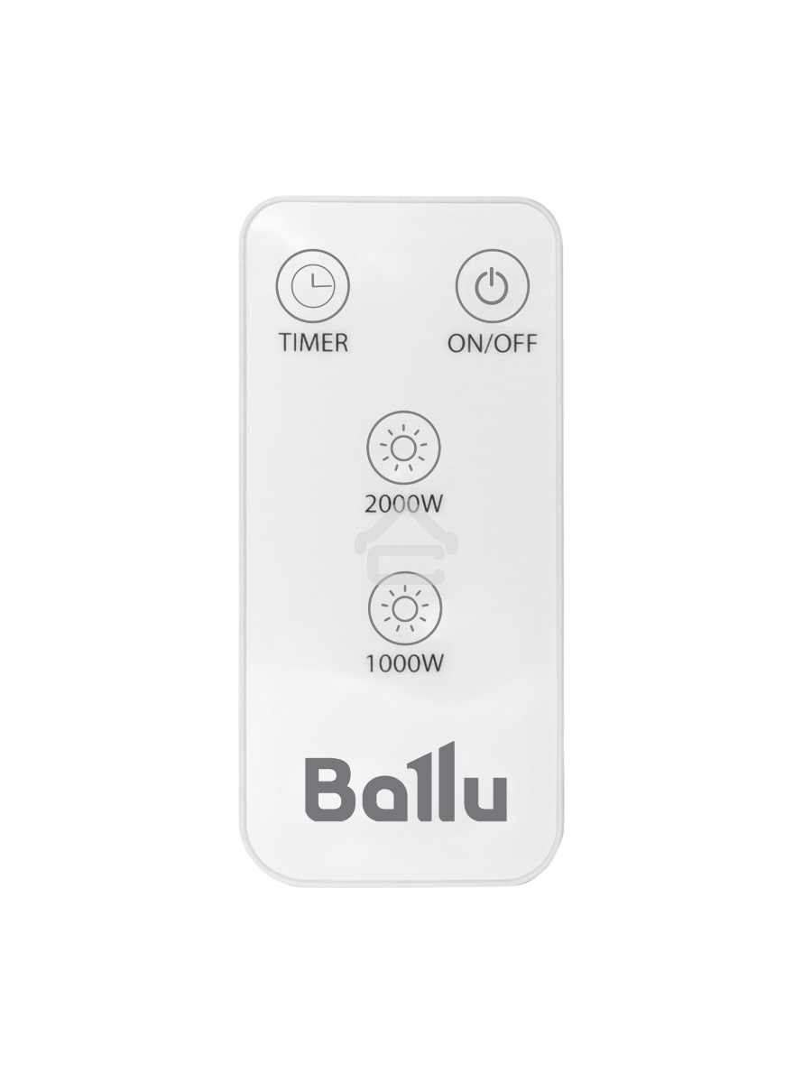 Тепловентилятор Ballu BFH/W-102W, белый, 2000 Вт, 25 м2, таймер