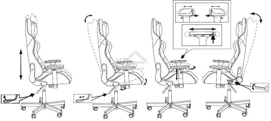 Кресло игровое Knight ARMOR черный, ромбик, эко.кожа, с подголовником, крестовина металл