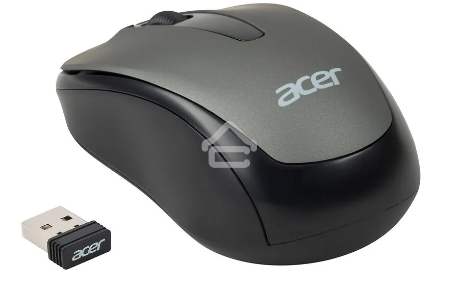 Мышь беспроводная Acer OMR134 серый, 1000 dpi, радиоканал, USB, кнопки - 3