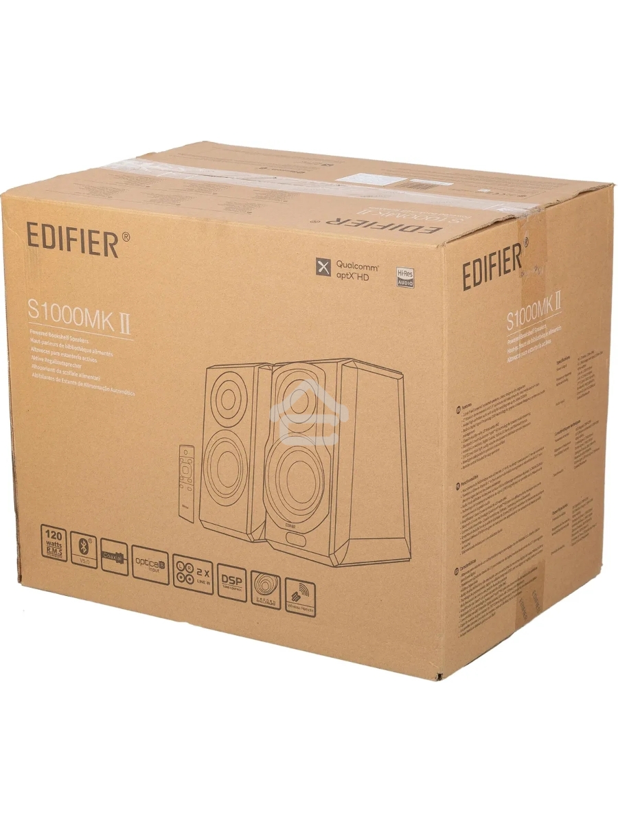 Колонки Edifier S1000MKII Brown (2.0,Bluetooth 5.0,ДУ,2x 25 Вт (ВЧ), 2x 35 Вт (СЧ/НЧ)