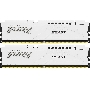 Оперативная память Kingston Fury Beast, DDR5, 32GB (2x16GB), 5600MHz, CL40, DIMM, с радиатором, белый