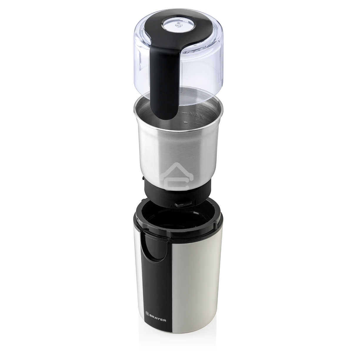 Кофемолка BRAYER BR1182, 2 ножа для мяг. и твер., 70 г.,Мощн. 200 Вт, Пластик. корп, нажатием на кр